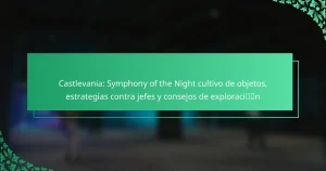Castlevania: Symphony of the Night cultivo de objetos, estrategias contra jefes y consejos de exploración