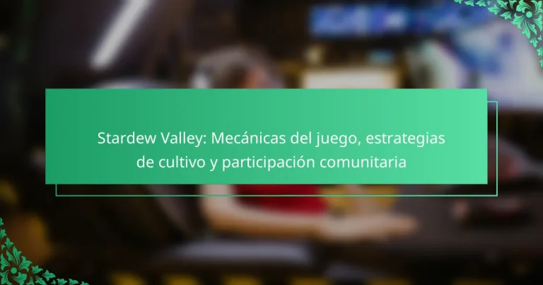 Stardew Valley: Mecánicas del juego, estrategias de cultivo y participación comunitaria