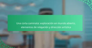 Una corta caminata: exploración en mundo abierto, elementos de relajación y dirección artística