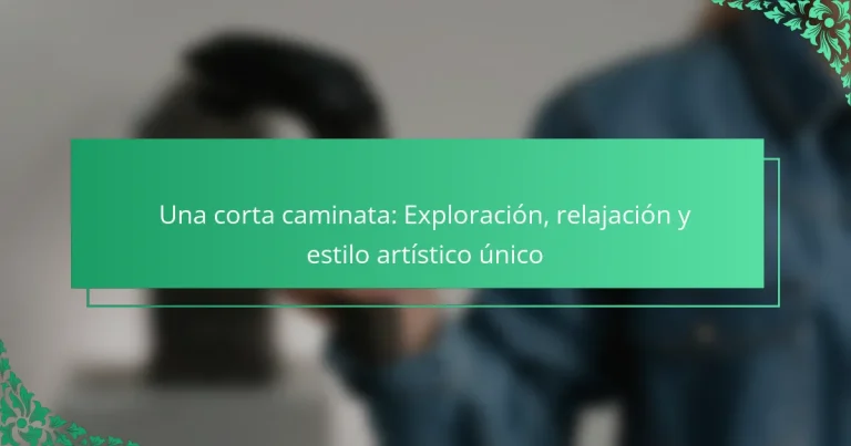 Una corta caminata: Exploración, relajación y estilo artístico único