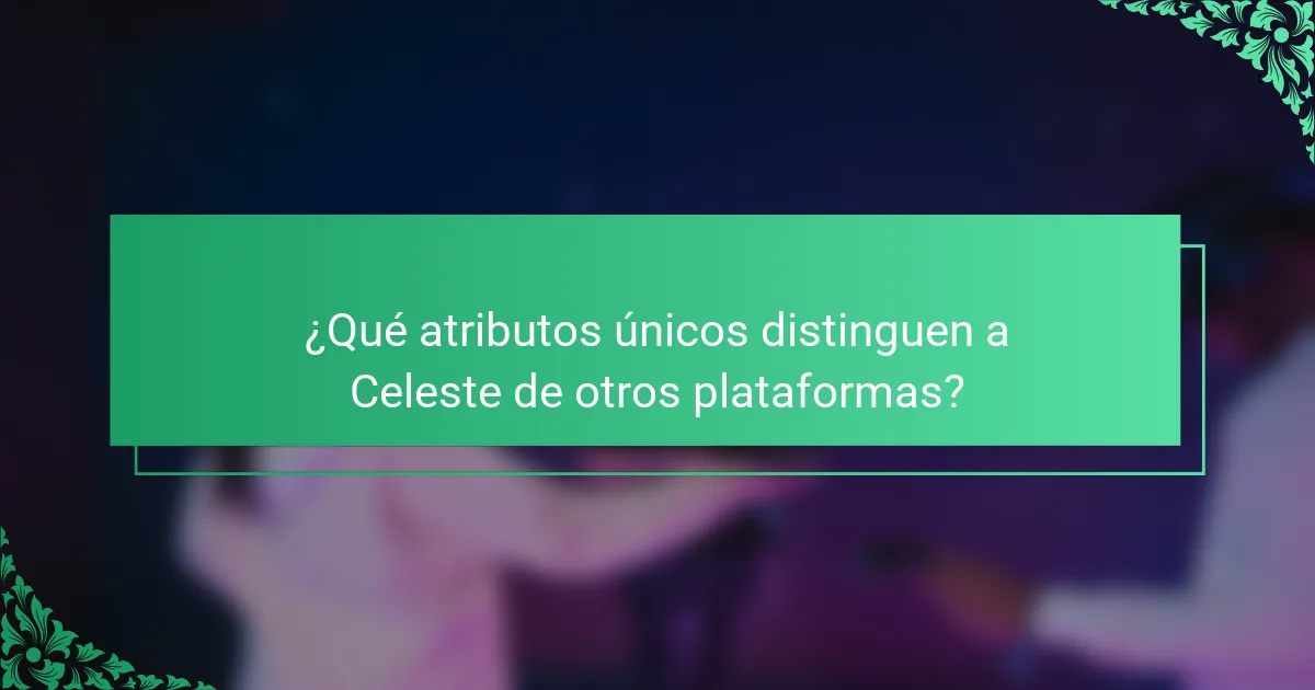 ¿Qué atributos únicos distinguen a Celeste de otros plataformas?